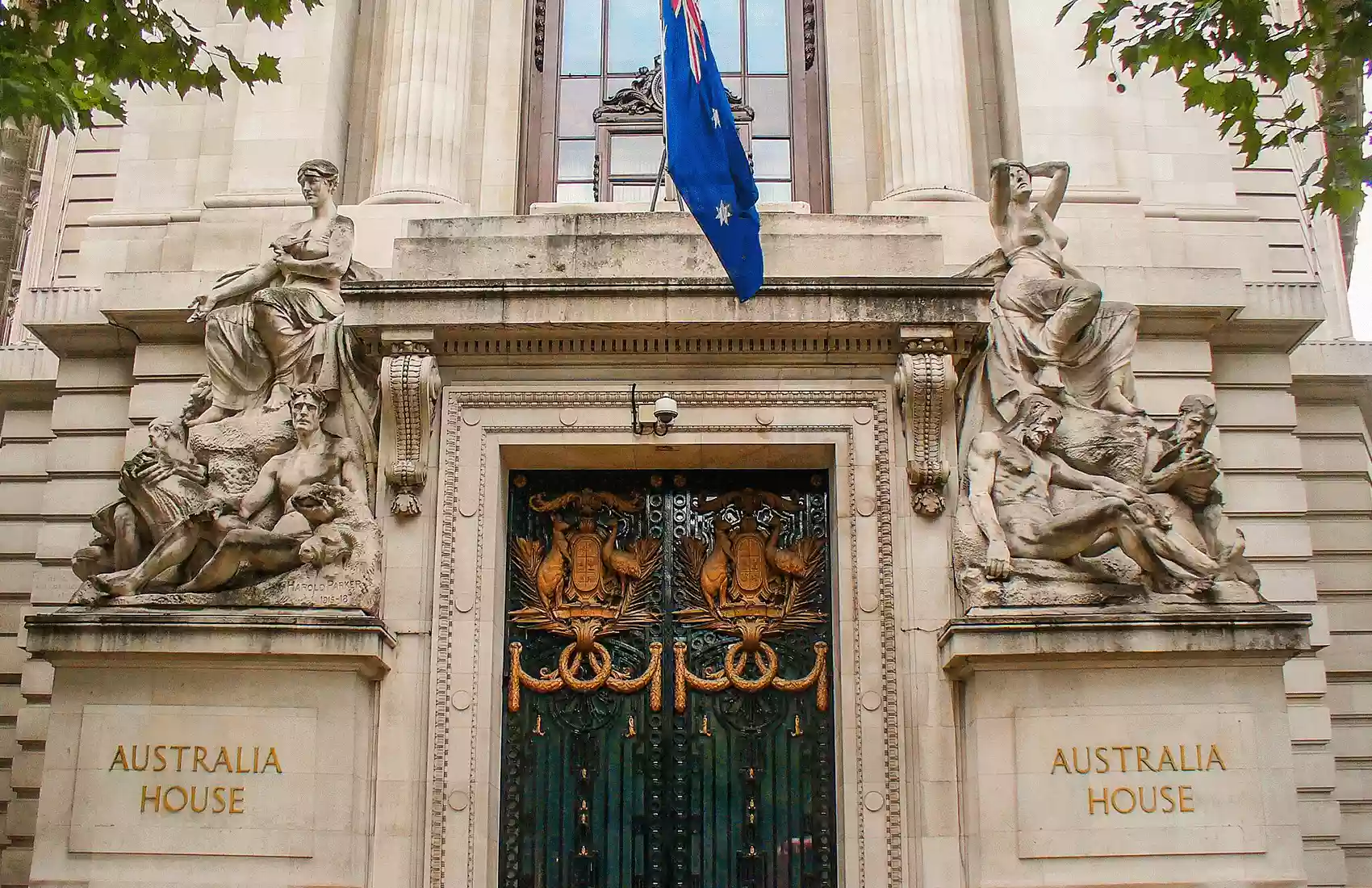 The outside of Australia House in London. Australia House in London.