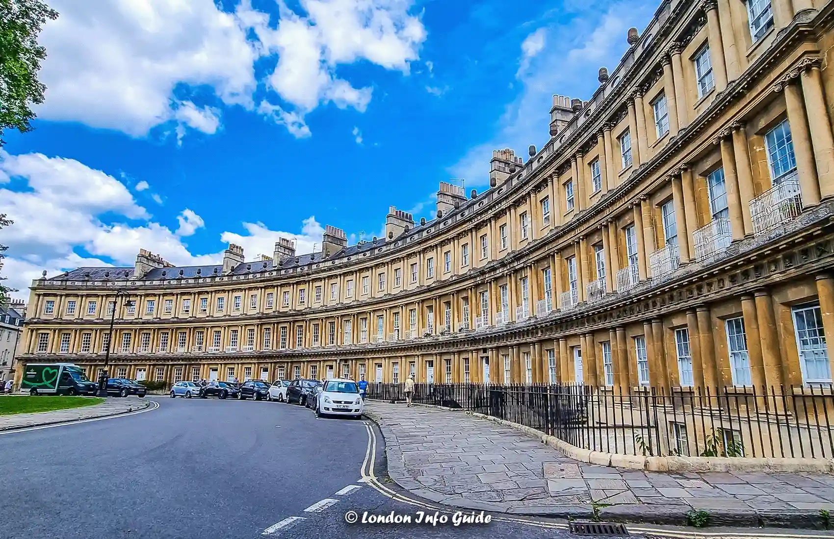 The Royal Crescent in Bath London England.