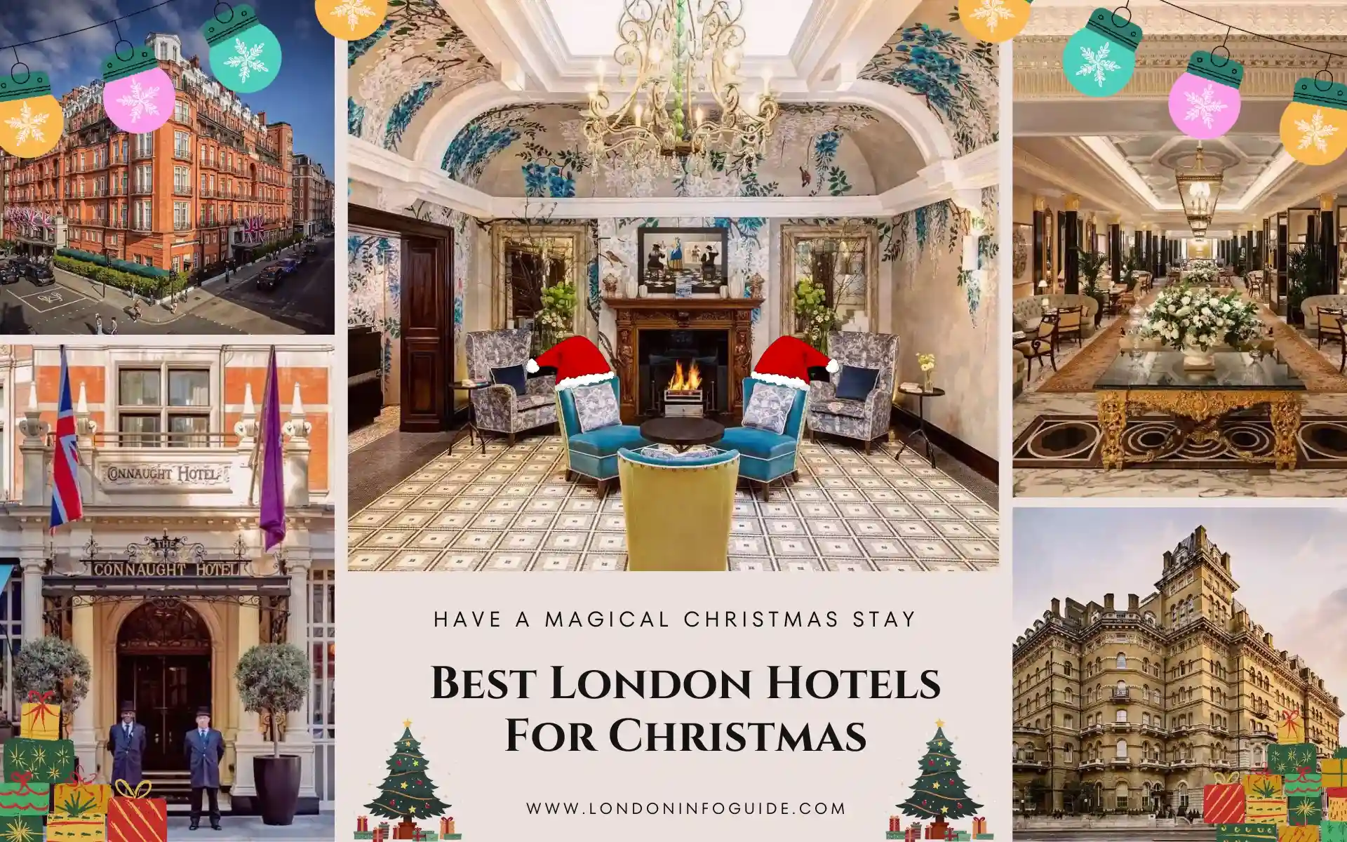 An array of hotels perfect for your Christmas stay in London. Several great Best London hotels for Christmas.