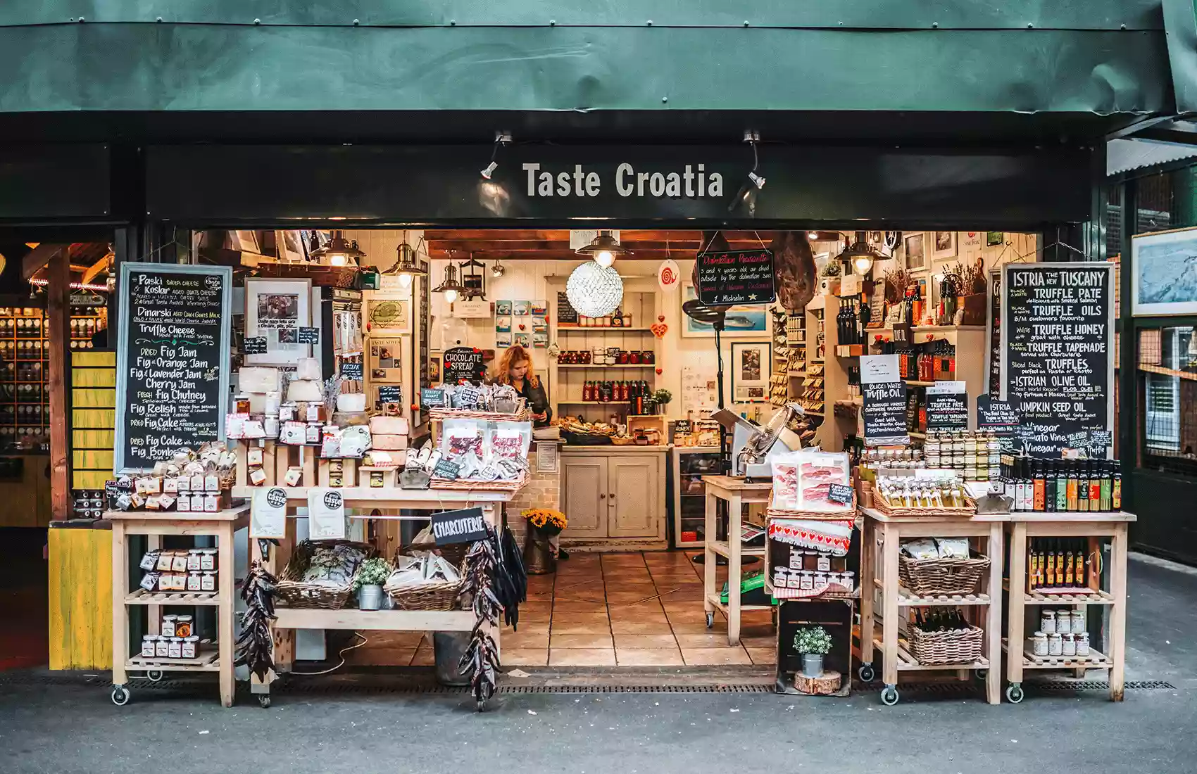 A shop at Borough Market London. A shop at Borough Market.