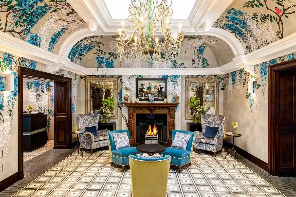 Elegant seating area at Brown’s Hotel London.