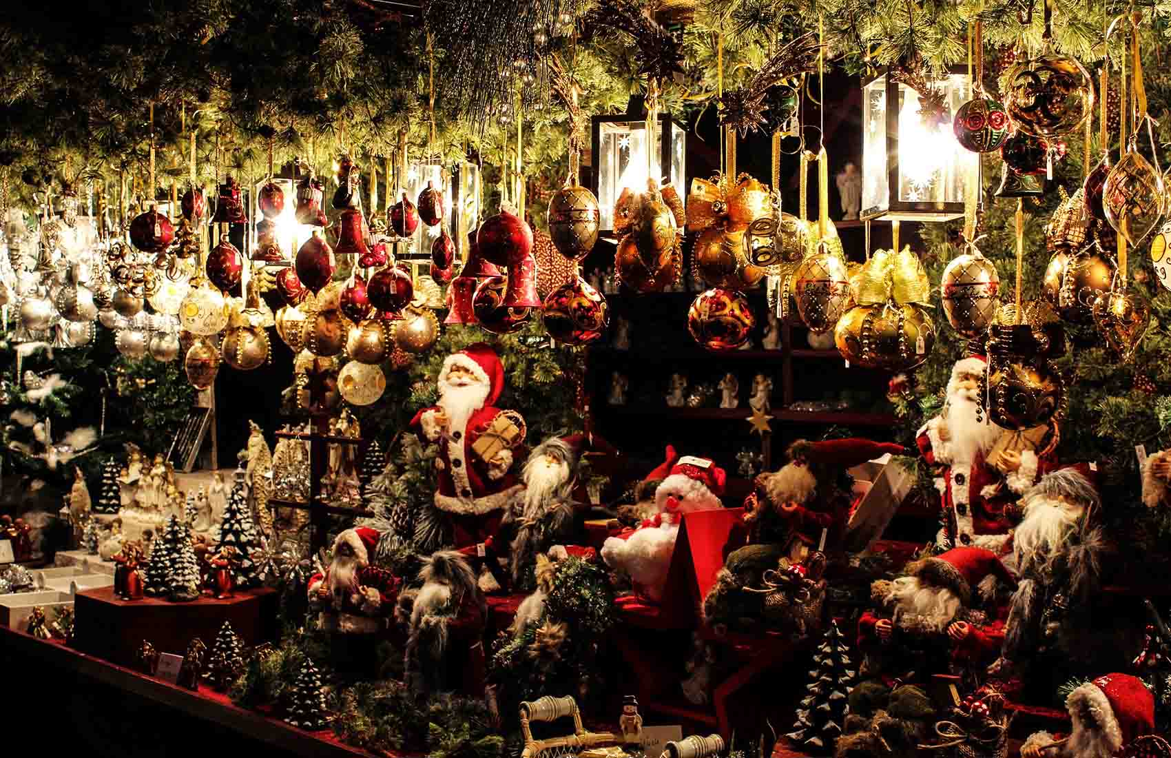 Decorations at a Christmas Market.