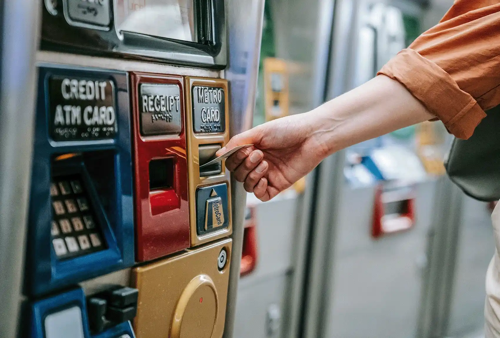 A ticket machine at an underground station.