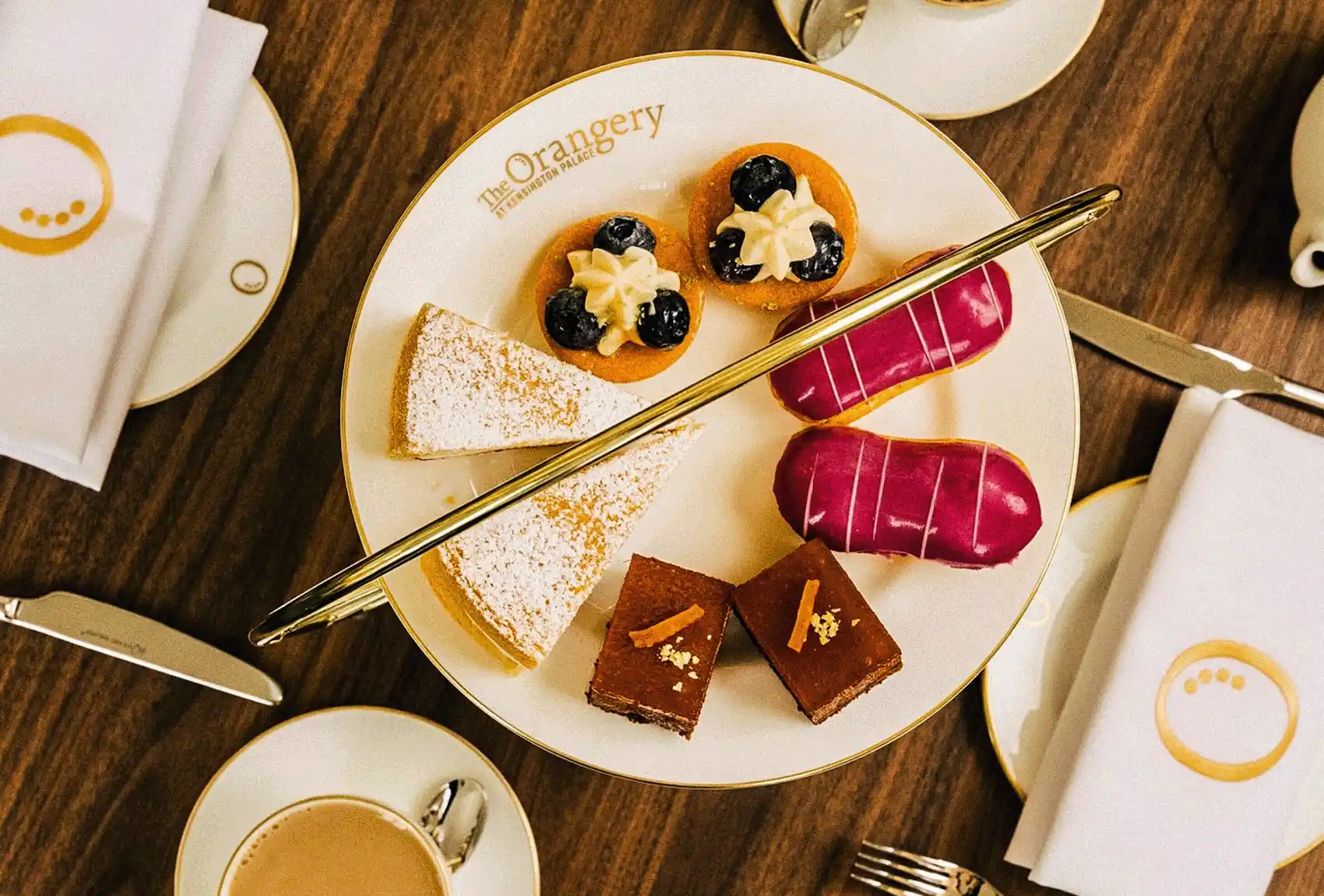 At the Orangery, afternoon tea includes colorful desserts