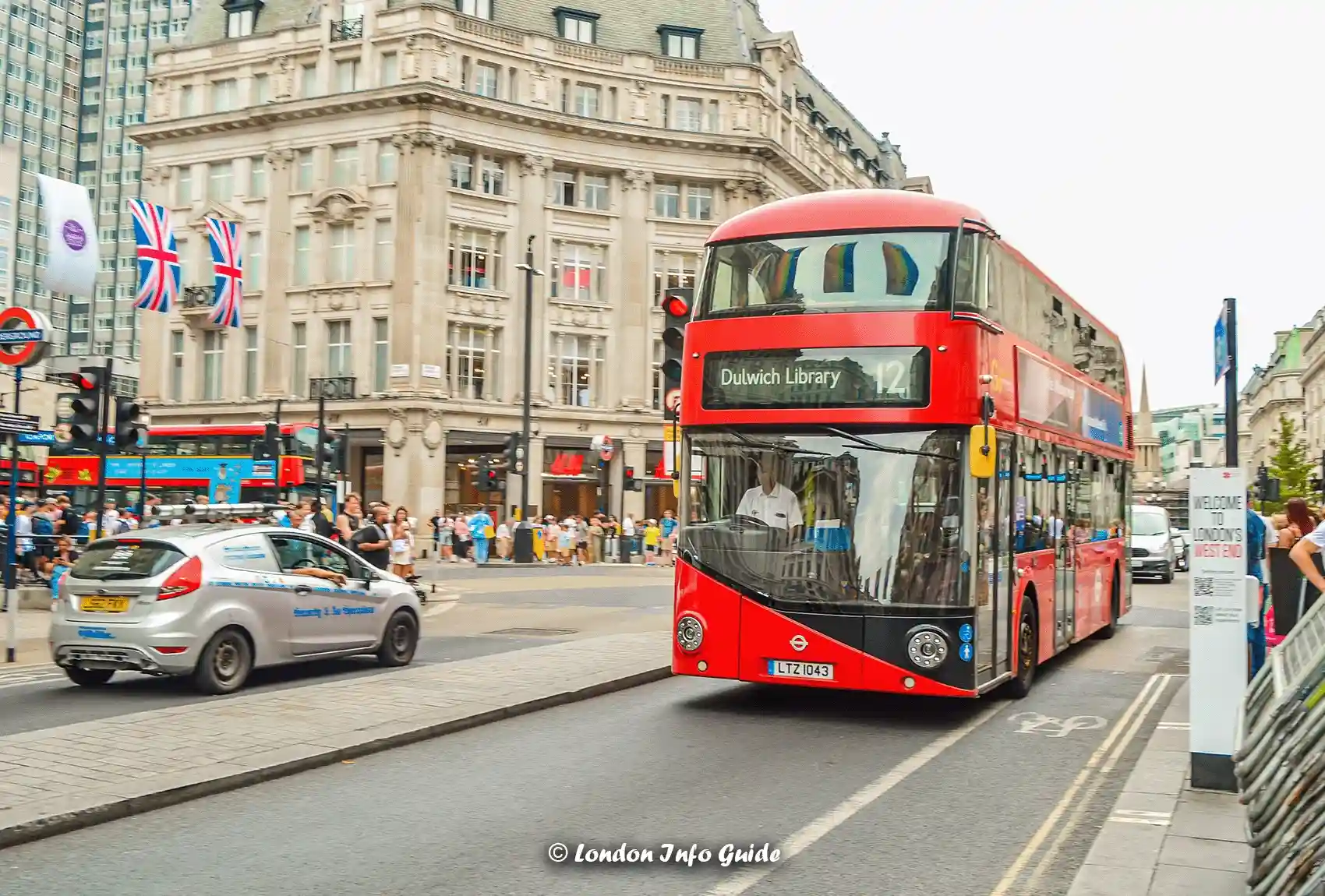 Experience London's iconic double-decker buses for a unique city tour. The Iconic Double-Decker Bus in London