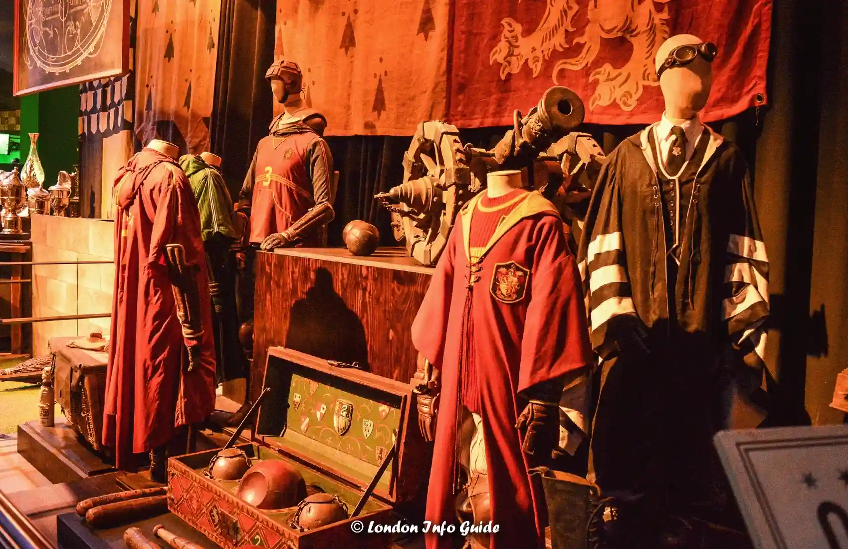 Some of the Harry Potter film props on display at the Warner Bros Studio in London.