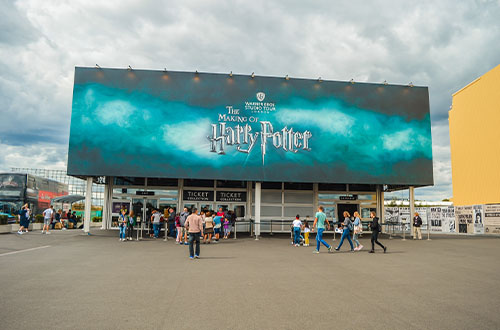 Outside Harry Potter Studios Watford London.