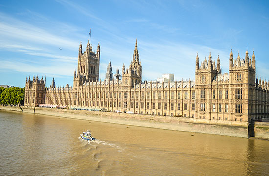 Houses of Parliament in Westminster City.