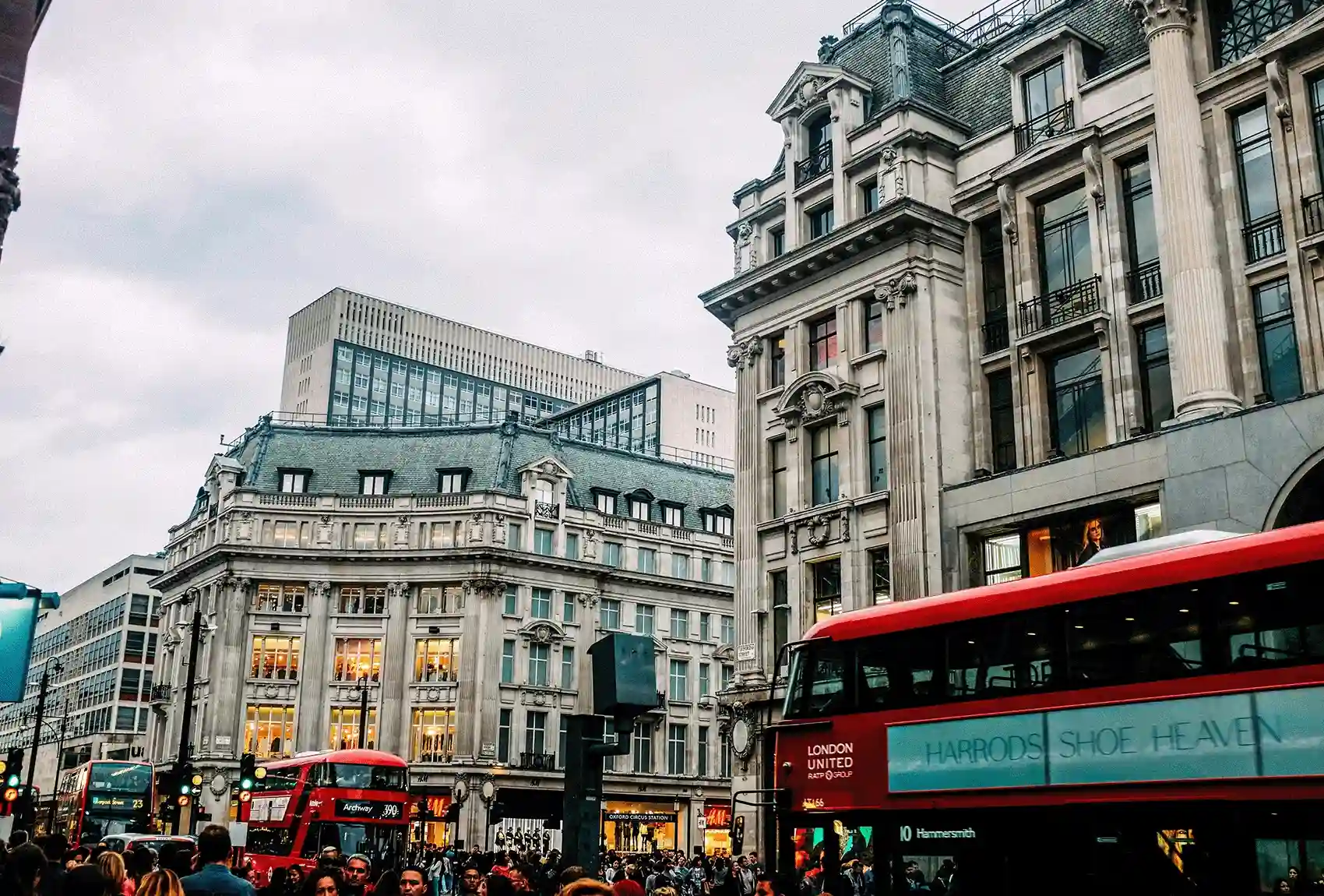 Oxford Street in London UK.