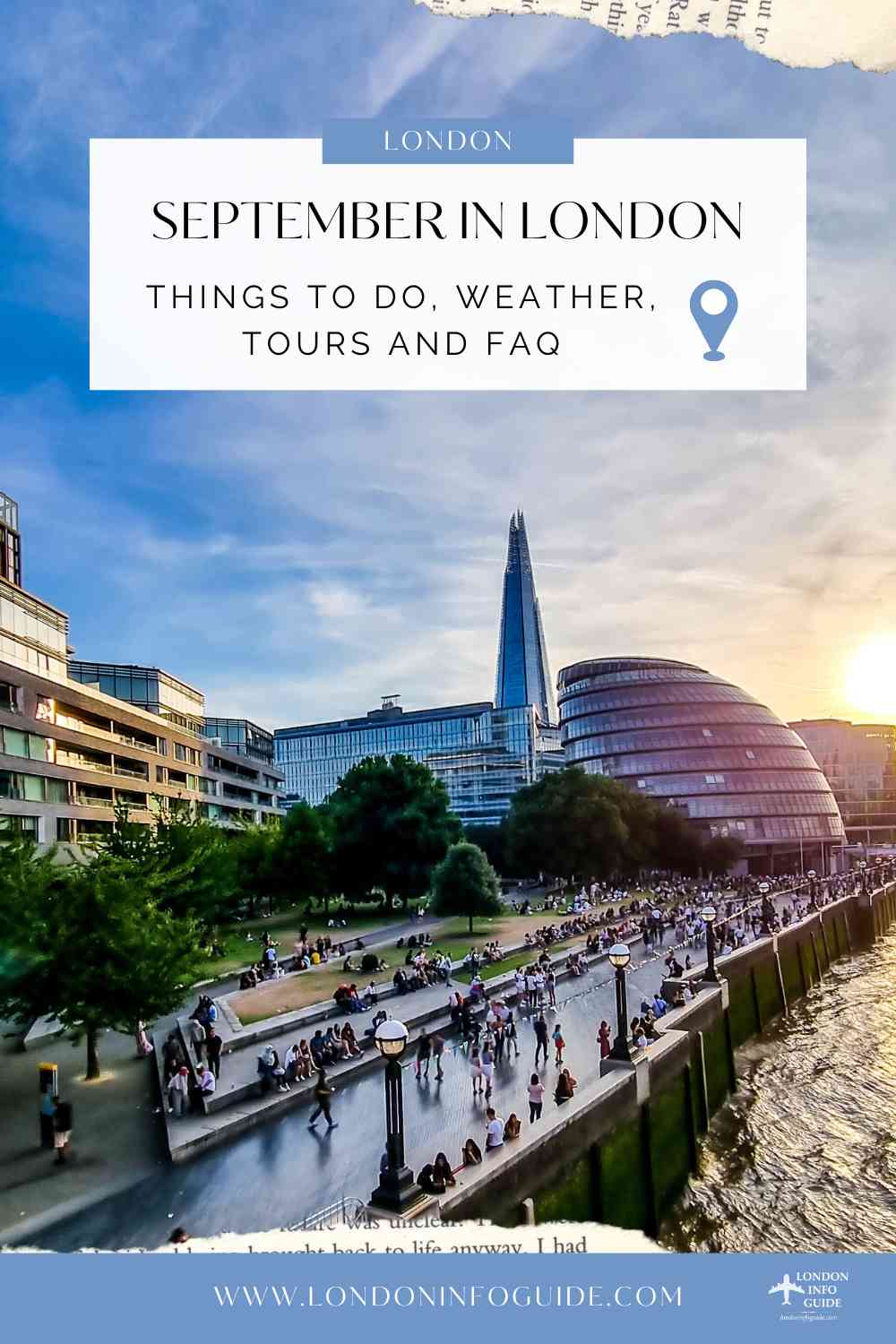 Visiting London in September.