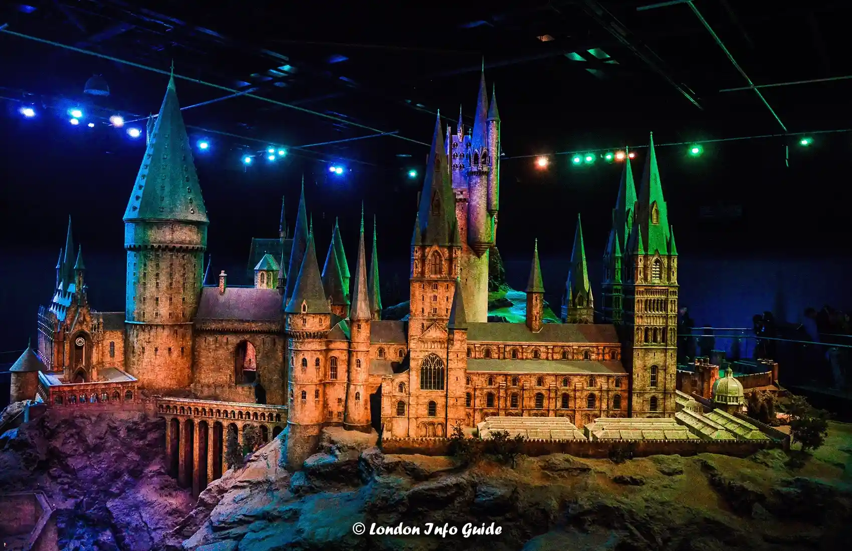 Hogwarts Castle on display at Harry Potter Studio London.