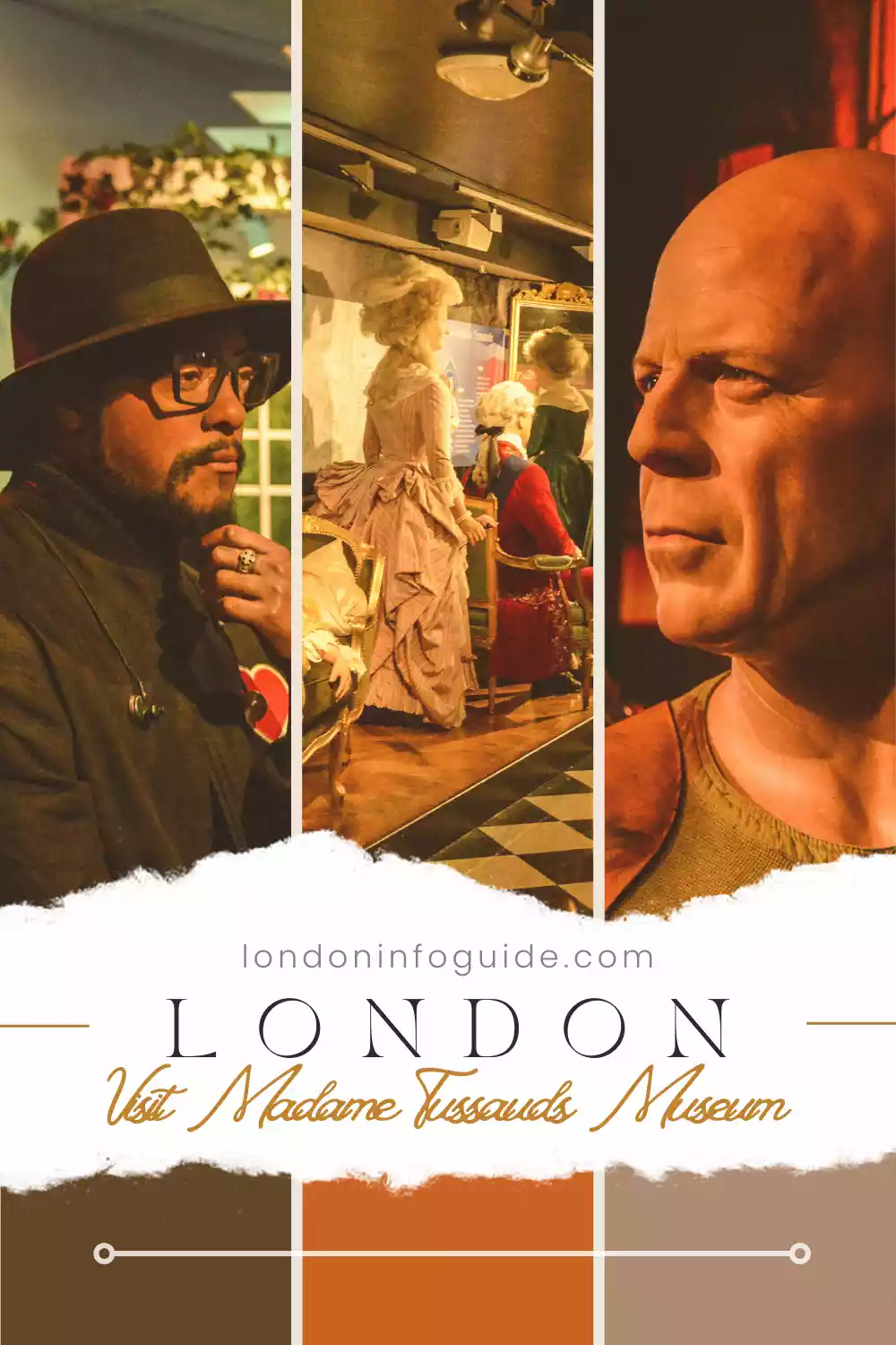 Madame Tussauds in London wax figures.