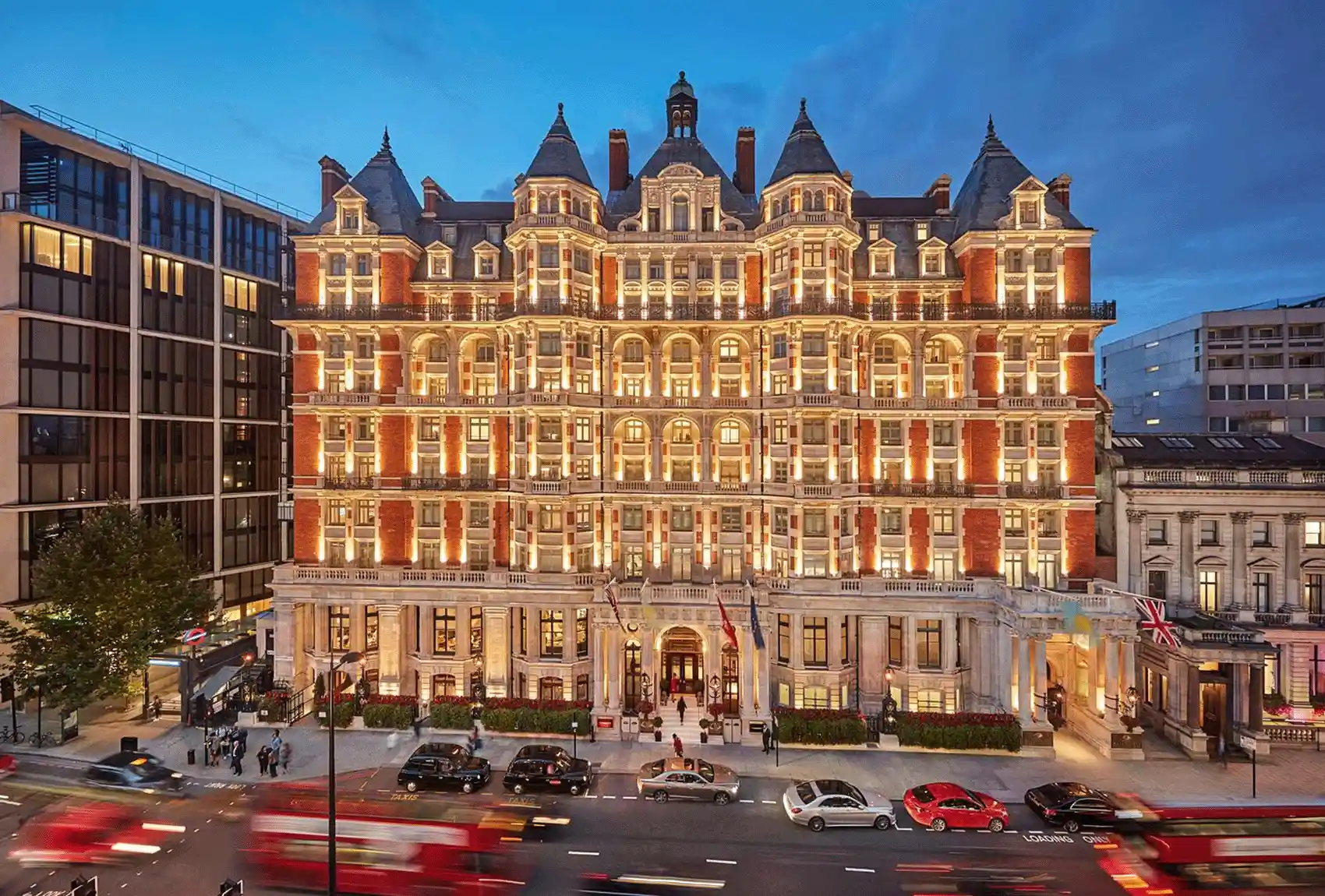 The Mandarin Oriental Hyde Park Hotel exterior London.