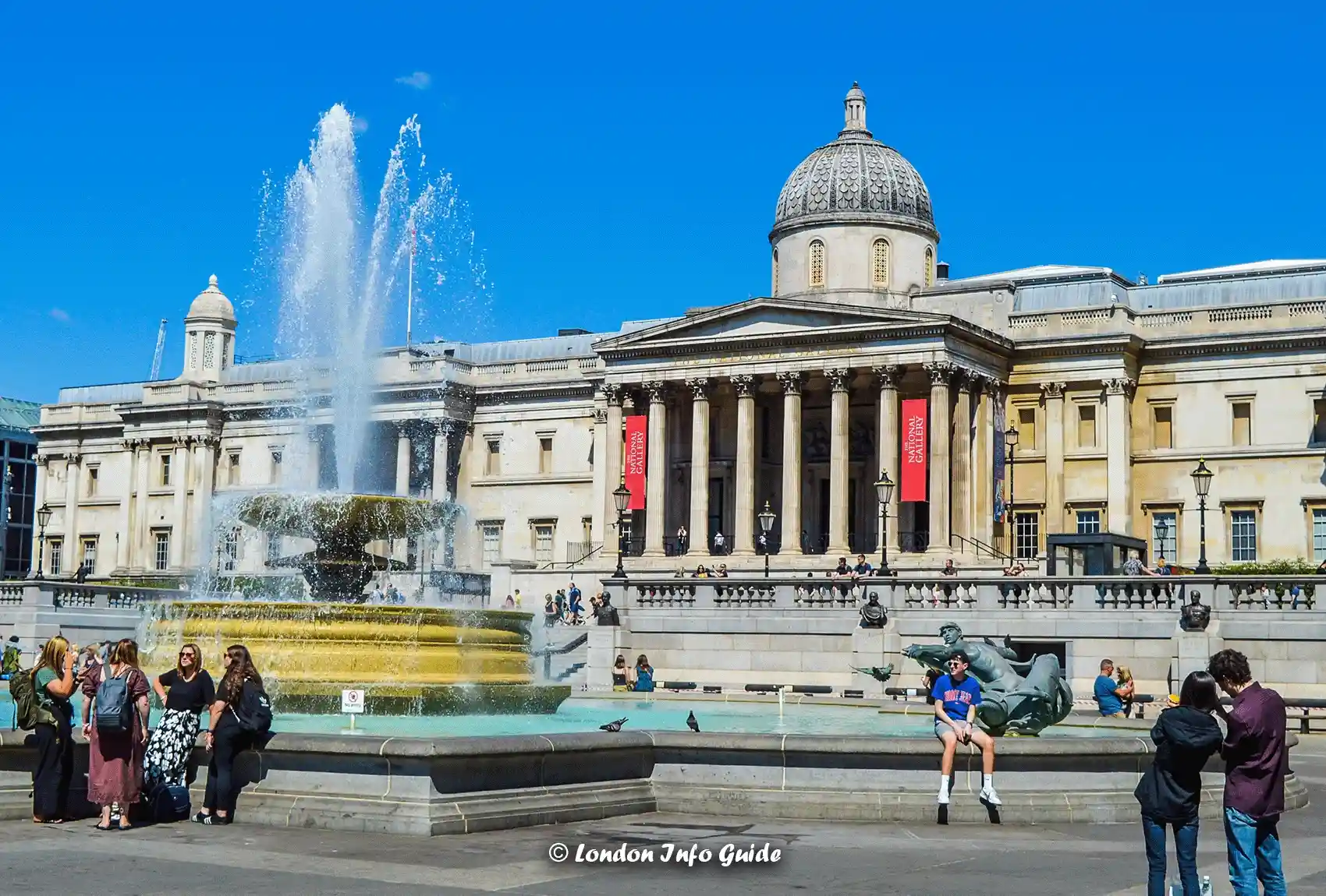 Explore treasures at The National Gallery in Trafalgar Square.