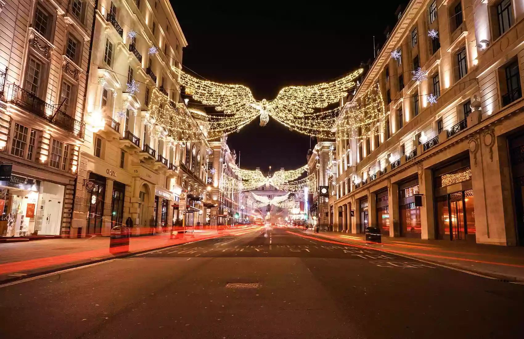 Piccadilly Circus London Christmas Lights.