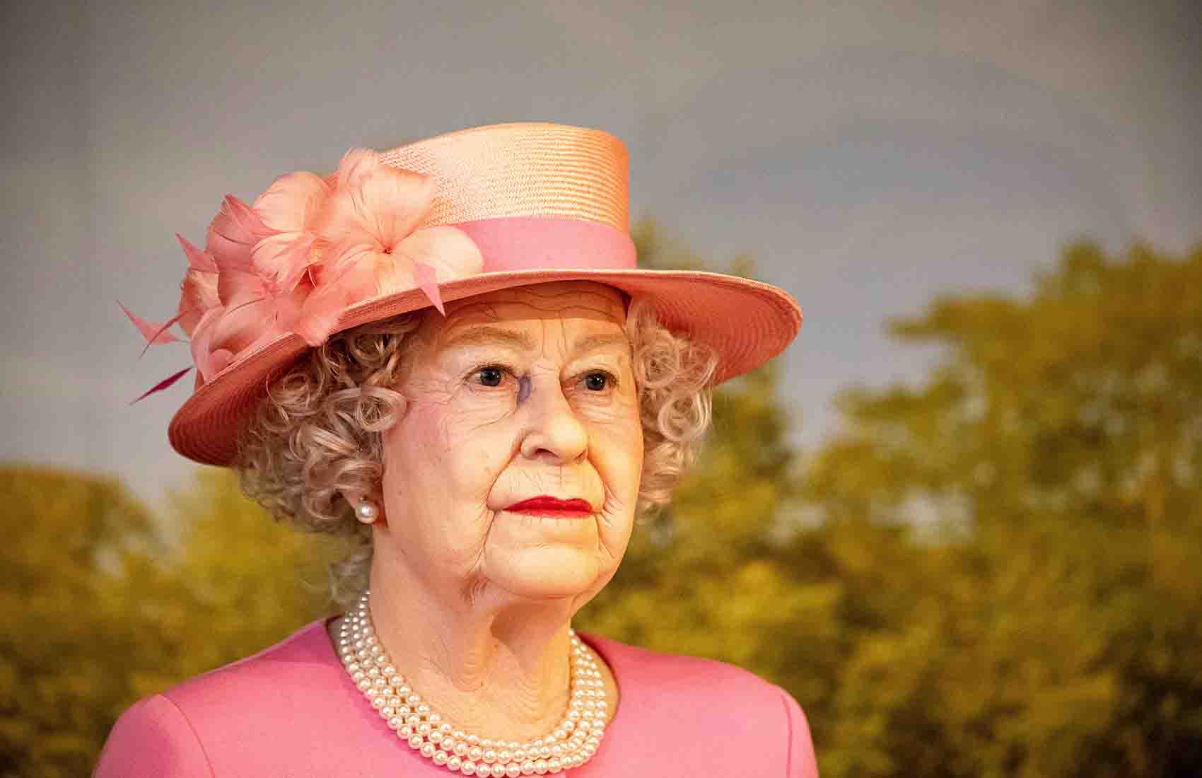 Wax figure of Queen Elizabeth II.