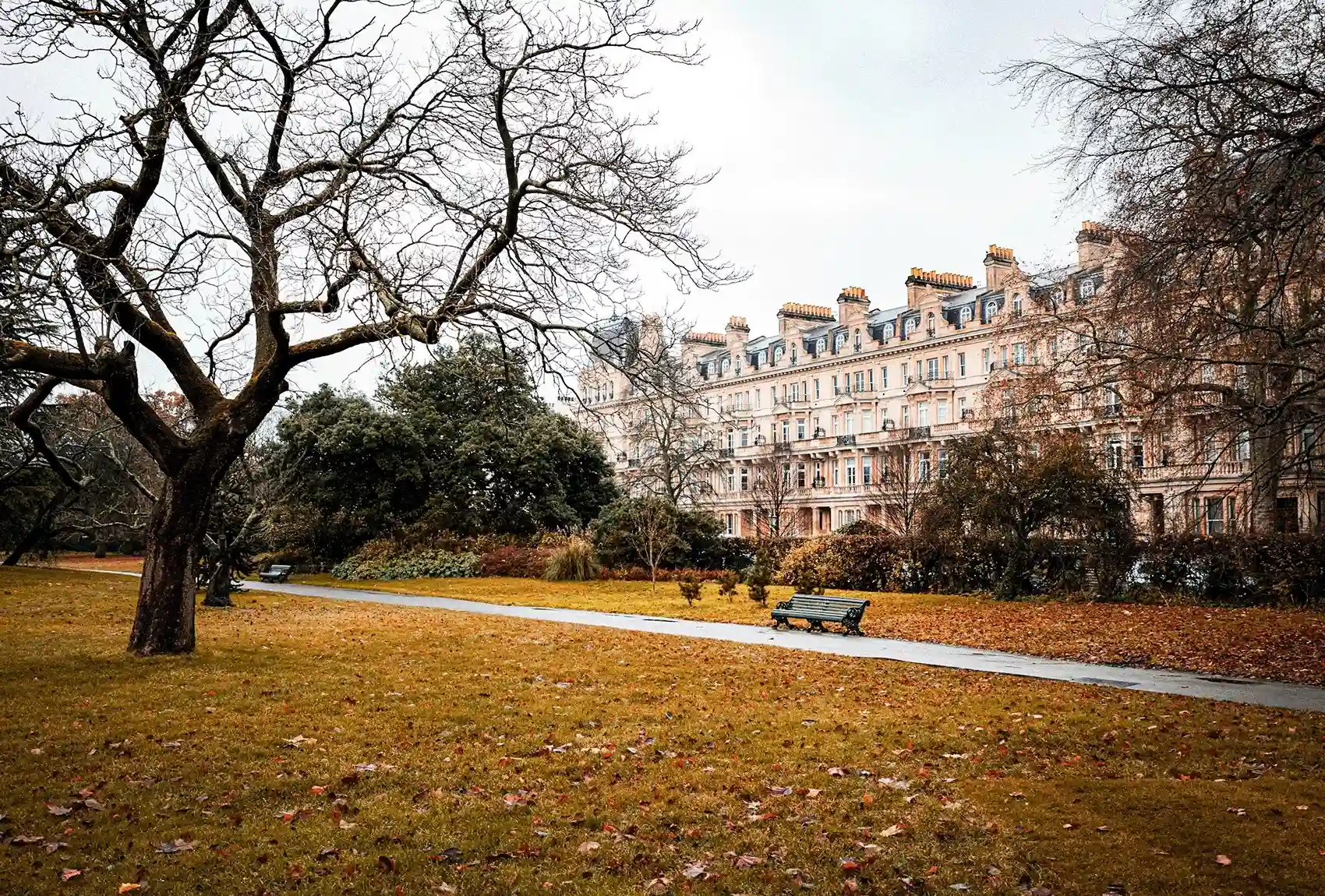 Autumn at Regents Park in London UK.