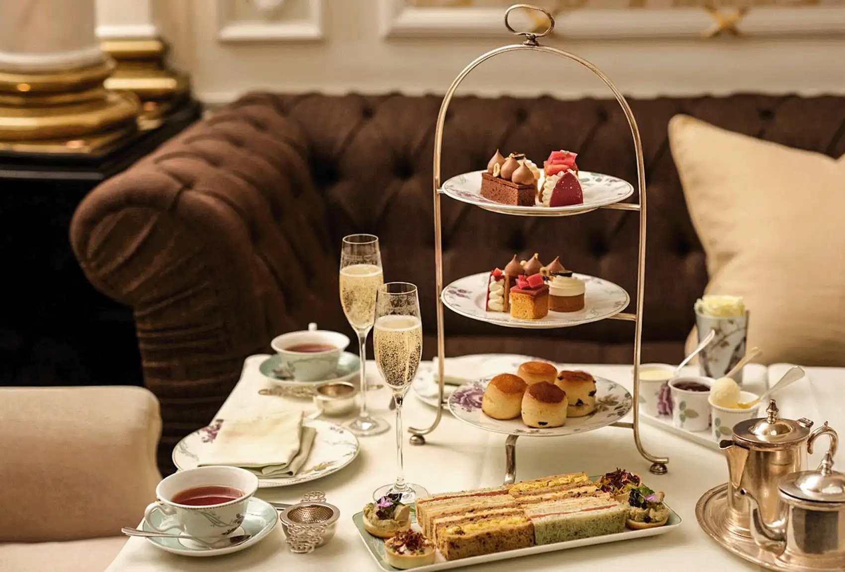 Afternoon tea at the Savoy Hotel London.