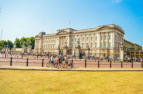 Buckingham Palace in London.