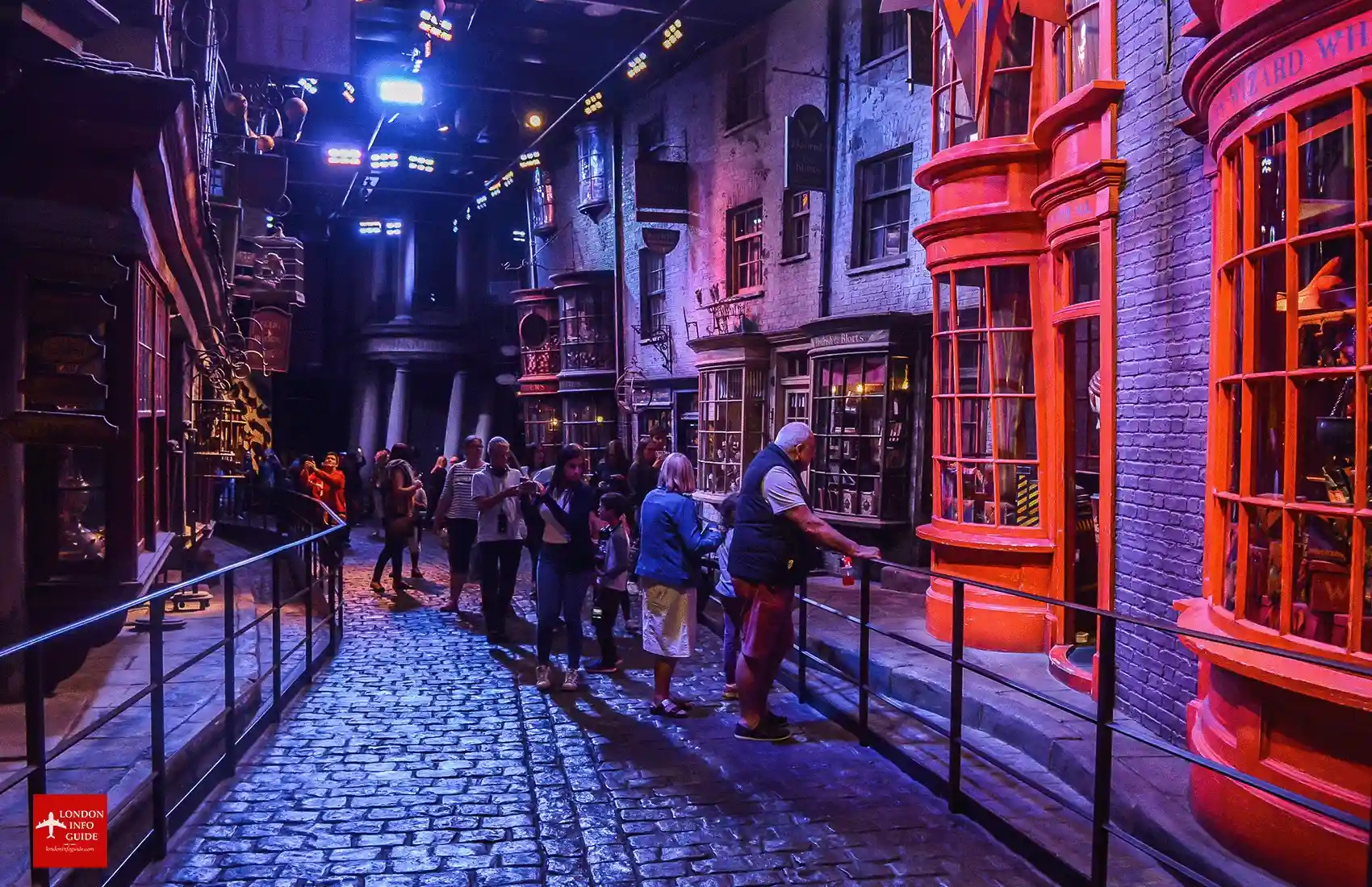 People walking around and admiring the sets at the Warner Bros Studio London. Admiring the sets at the Warner Bros Studio London.
