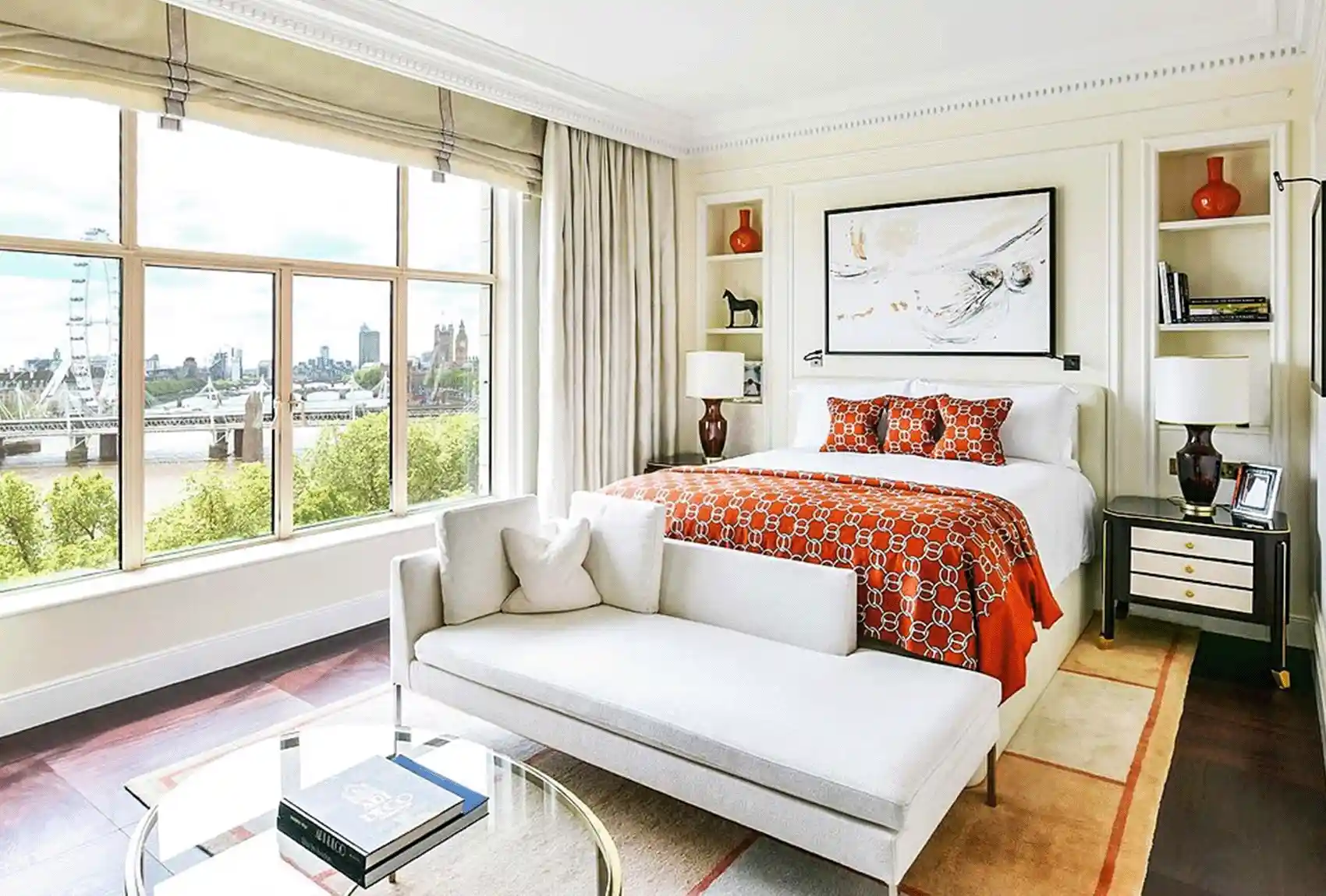 The Savoy offers bright hotel rooms with a view.