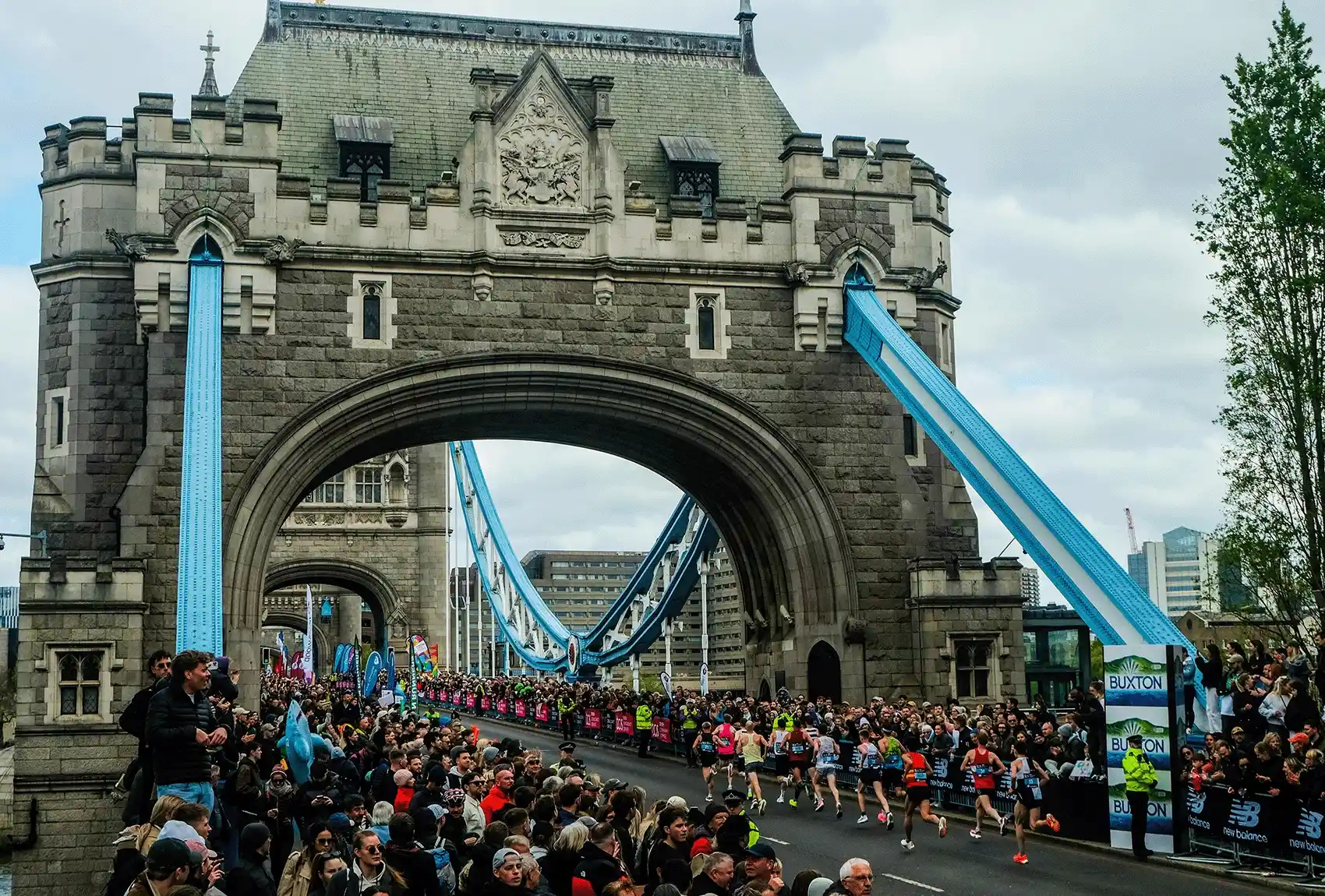 Tower Bridge London marathon run.