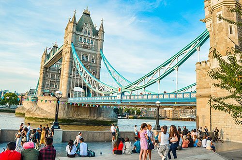 The Tower Bridge in London.