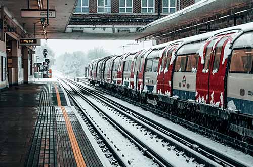 Snow in London.