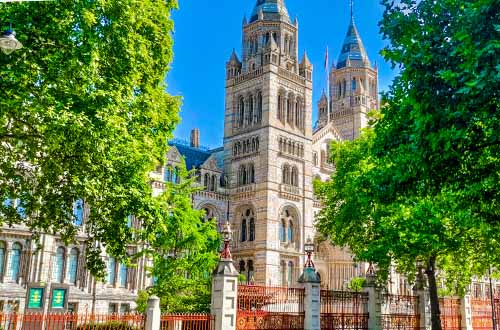 Natural History Museum on a sunny day in London. Natural History Museum, one of the top recognised things to do on your visit to London.