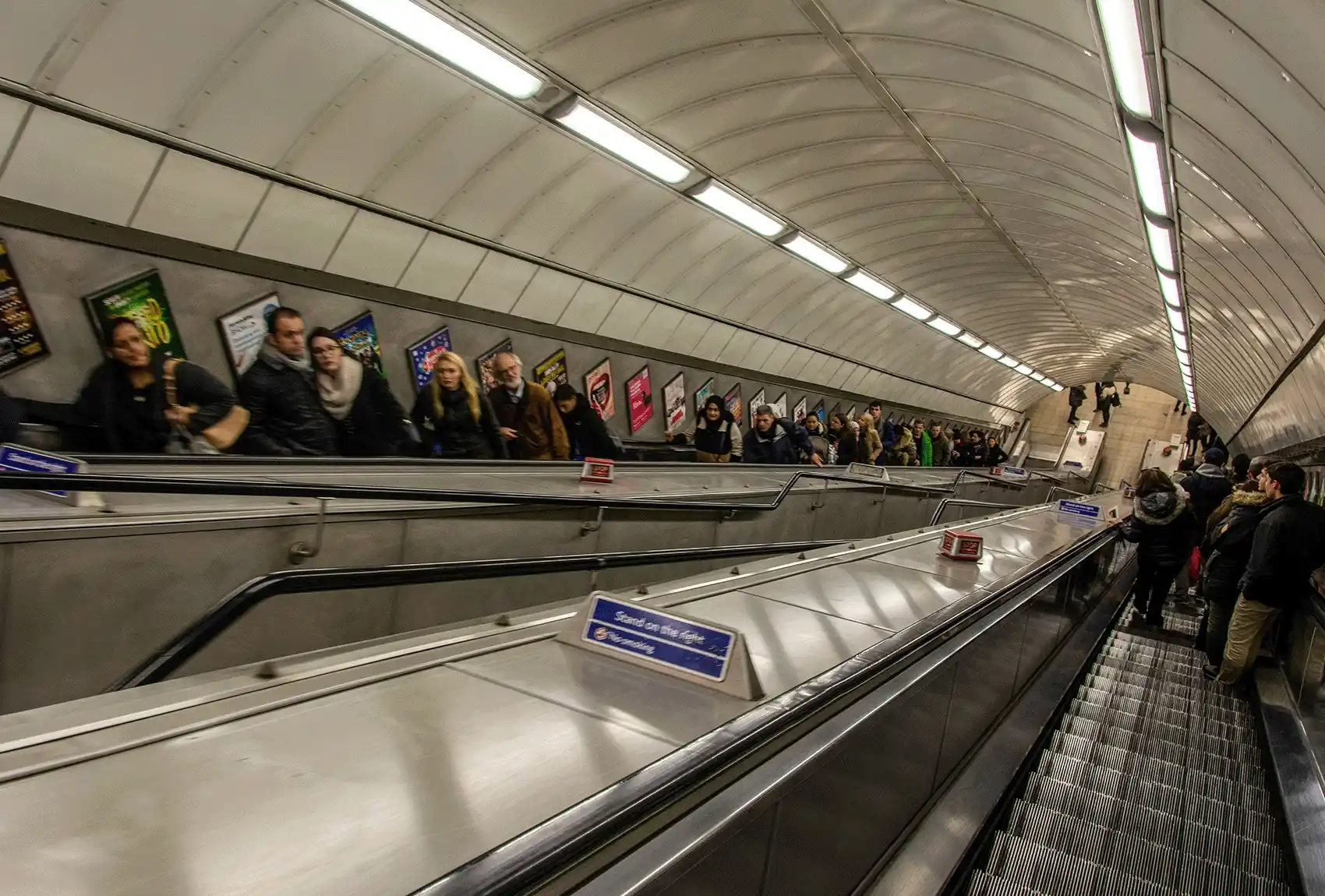 Local etiquette in London Tube.