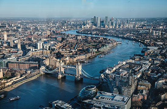 A view from the Shard in London.